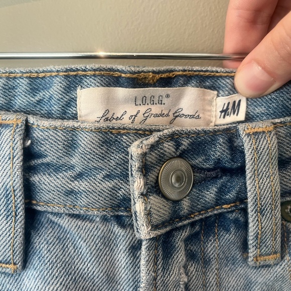 Y2K distressed L.O.G.G. Denim high rise mini skirt - Picture 3 of 6